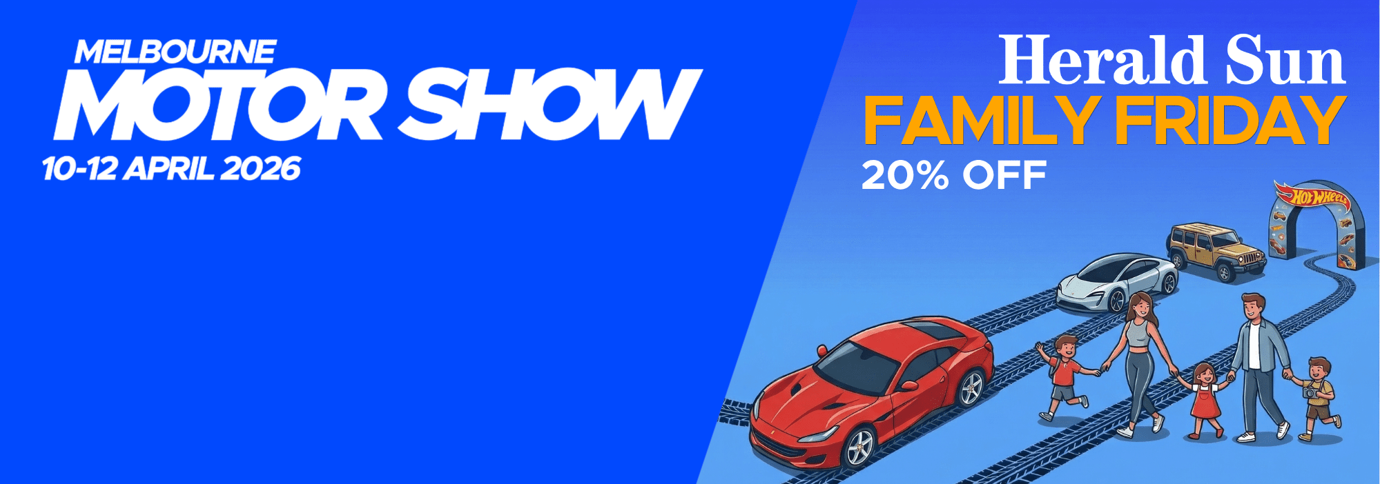 Herald Sun 1 Looking for the perfect way to fuel the family's excitement these school holidays? Gear up for Herald Sun Family Friday at the Melbourne Motor Show!